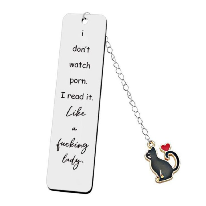 text-bookmark-pendant-bookmark-cat-lover-gift-gift-for-family-stainless-steel-bookmark-cute-cat-bookmark