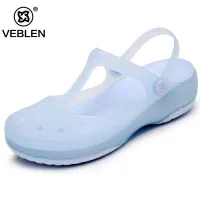 (Hot Sale)【ready stock】VEBLEN Porous Shoes Female Anti-slip Thick Bottomed Nurses Sandals Summer Outer Wear Slipper Closed-toe Soft Jelly Sandals