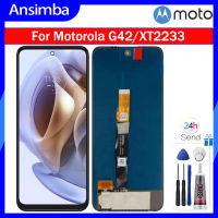 Ansimba อะไหล่ใหม่สำหรับ Motorola Moto G42 XT2233-2จอ LCD OLED ชิ้นส่วนประกอบดิจิไทเซอร์หน้าจอสัมผัส OEM ซ่อม