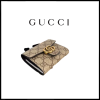 กระเป๋า (GUCCI) กระเป๋าสตางค์ผู้หญิง กระเป๋าผู้หญิง พร้อมกล่อง/ใบเสร็จ  กระเป๋าสตางค์ใบยาวพร้อมกล่องกระดาษ