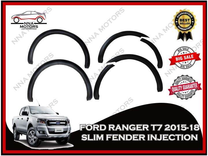 FORD RANGER T7 2015-18 Slim Fender Injection Black | Lazada PH