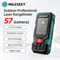 Mileseey เครื่องวัดระยะทางเลเซอร์มืออาชีพกลางแจ้ง S7 100ม. Laser Measure เครื่องมือวัดเลเซอร์มัลติฟังก์ชั่นแบบชาร์จซ้ำได้พร้อมกล้องพอยน์ไฟน์