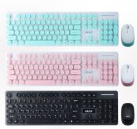 Oker คีบอร์ดไร้สาย เมาส์ไร้สาย Wireless Keyboard Mouse Combo Set K520 รับประกันศูนย์ไทย