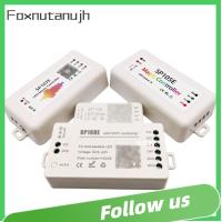 FOXNUTANUJH SP105E SP107E SP108E ตัวควบคุมแถบพิกเซล LED DC5-24V บลูทูธ WiFi ตัวควบคุมเพลง LED ทนทานต่อการใช้งาน ไมโครโฟนในตัว ตัวควบคุมไฟ LED สำหรับ WS2811 LED Strip