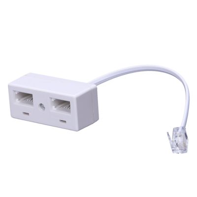 RJ11 Plug to Dual UK BT Telephone Socket Convertor