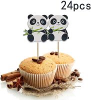 Baby Panda Cupcake Toppers Birthday Cake Decorations for kids Birthday Party Decorations Baby Shower Supplies and favors