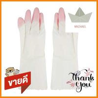 ถุงมือ PVC SHALDAN SIZE M สีขาว/ชมพูPVC GLOVES SHALDAN SIZE M WHITE/PINK **พลาดไม่ได้แล้วจ้ะแม่**