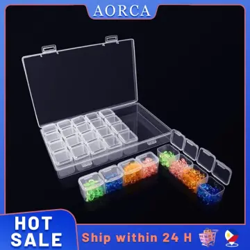 24 Grids Diamond Art Accessories Storage Case Clear Containers Organiser  Box With Lids Diamond Painting Storage Organiser Compartment Beads Storage  Box For Jewelry Pills Earring Cosmetics Craft