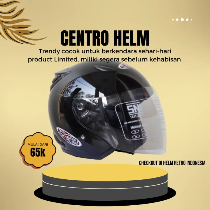 Helmet New Centro INK Model Ori SNI visor bening edisi warna gelap Bkn Helm KYT NHK GM INK