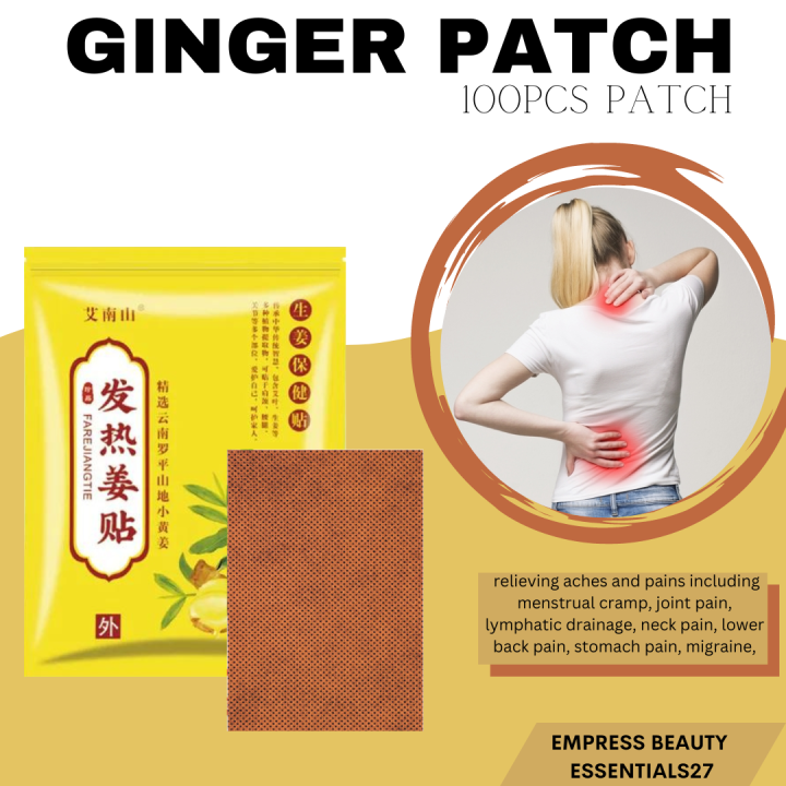 100pcs Herbal Ginger Patches original for pain relief Promote Blood ...
