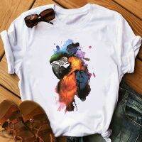 Cockatiels Parrot Printing T-shirt Women Summer Funny Cartoon Women T Shirt Casual Short-sleeved Harajuku Clothing  PQ94