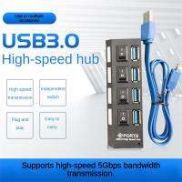 Usb3.0 Hub 7พอร์ต4พอร์ตไม่มีความล่าช้าอุปกรณ์คอมพิวเตอร์อะแดปเตอร์ไฟฟ้า Extensor Hub Splitter ความเร็วสูงไม่ติดขัด5Gbps