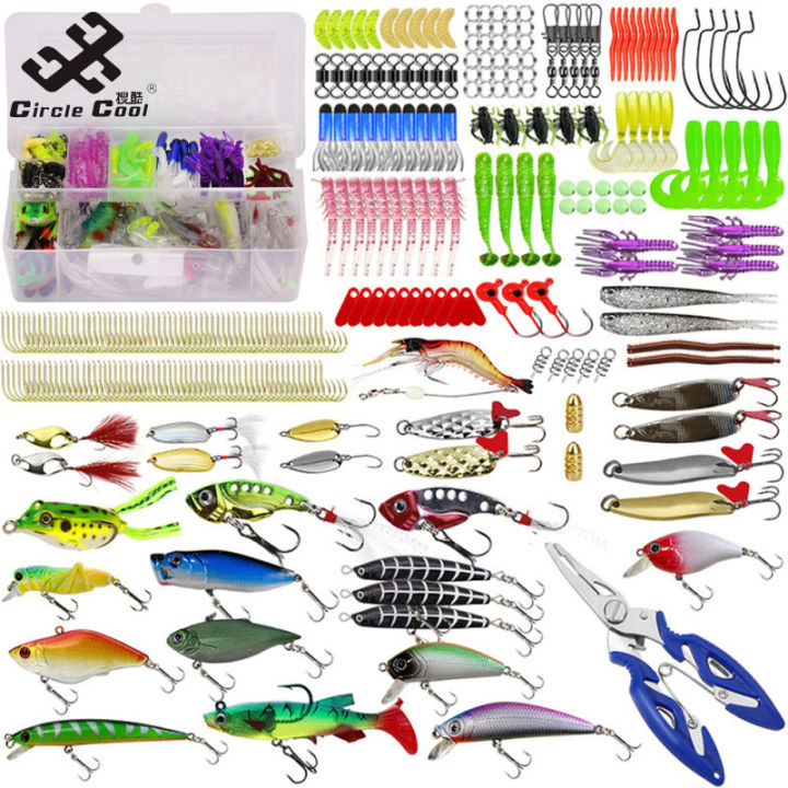 Circle Cool 301PCS Fishing Lures Tackle Box Bass Fishing Kit Saltwater  Freshwater Lures Fishing Gear Including Fishing Accessories
