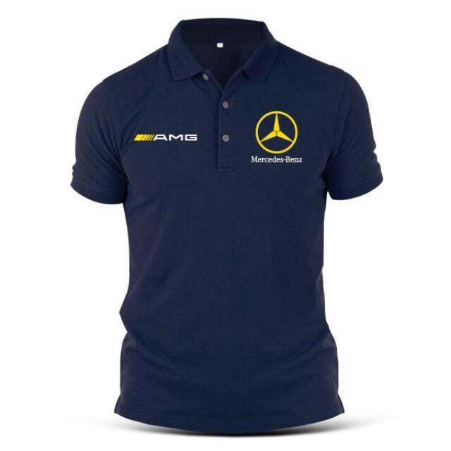 amg-เสื้อโปโล-แขนสั้น-คอปก-ลายโลโก้-สีทอง-แฟชั่นฤดูร้อน-สําหรับผู้ชาย