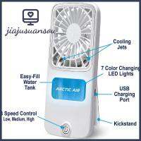 JIAJUSUANSOU พัดลมปรับอากาศชาร์จ USB ขาตั้งในตัวแบตเตอรี่1000MAh คุณภาพสูงพัดลมมือถือระบายความร้อนด้วยอากาศ3ระดับ