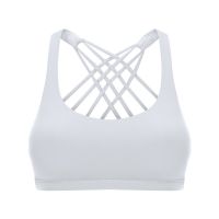 NWT  Yoga Bra Women Tank Tops Naked Feel Padded Workout Gym Sports Bra Backless Cross Tanks Push Up Crop Bra