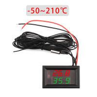 เครื่องวัดอุณหภูมิ °C LCD Digital -50 ~ 210-58 ~ 410 ℉ DC 4-28V 0.28 "หลอดดิจิตอล3หลัก Dual Channel เครื่องวัดอุณหภูมิสูง