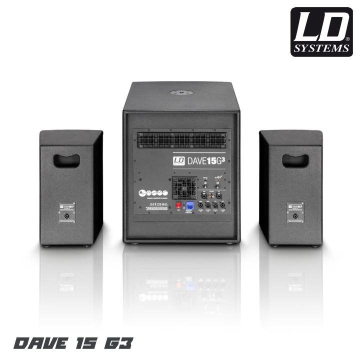 ld-systems-dave-15g3-ชุดเครื่องเสียงเคลื่อนที่-ซับ-2-1-กำลังขับ-2800-วัตต์-ให้เสียงเบสที่หนักแน่น-เสียงกลางชัดเจน-รับประกันบริษัทสยามยามาฮ่า-1-ปี