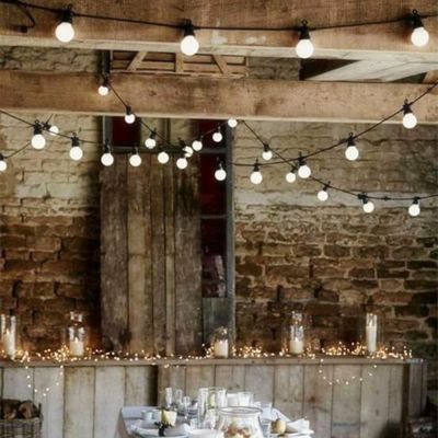 23M 25 LED Festoon Lights Bulb String Fairy Lights Connectable With Dimmer Outdoor Wateproof Christmas Wedding party decoration