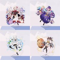 Cute Hololive Vtuber Acrylic Figure Stand Model Plate Desk Decor 15cm Ayame Fubuki Mio Natsuiro Matsuri Aqua Standee Collections