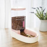 3.8L Gravity Pet Dog เครื่องให้อาหารอัตโนมัติ Fountain ความจุขนาดใหญ่ Kitten Feeding Container Cat Food Water Dispenser Feeding Bowls