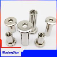 1/10pcs M3 M4 M5 304 Stainless Steel Large Flat Hex Hexagon Socket Head Furniture Rivet Connector Insert Joint Sleeve Cap Nut