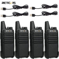 Retevis RT622มินิสองทางวิทยุแบบชาร์จไฟได้ PMR446ใบอนุญาตฟรี VOX Squelch Ctmod/dcs สัญญาณเตือนฉุกเฉิน2ทางวิทยุมืออาชีพสำหรับผู้ใหญ่ร้านอาหาร (สีดำ,4แพ็ค)