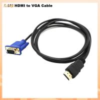 JIANGF 1.8M 6FT มีประโยชน์ ความคมชัดสูง มืออาชีพ สายวิดีโอ ตัวแปลง HDMI เป็น VGA รองรับ 1080P