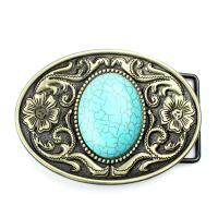 LazaraLife โบราณ VINTAGE Arabesque Turquoise คาวบอยตะวันตกเข็มขัดหัวเข็มขัดรูปแบบ