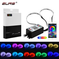 EURS 1Set APP Bluetooth 360 Degree Devil Demon Eyes Angel Eyes RGB LED For Car Motorcycle Headlights Halo Rings Kit 2.5" 2.8"