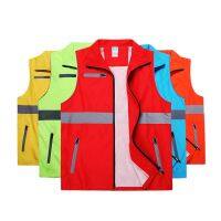 High Visibility Reflective Vest Volunteer Worker Running Reflective Safety Clothing Workplace Road Warning Clothes Coverall