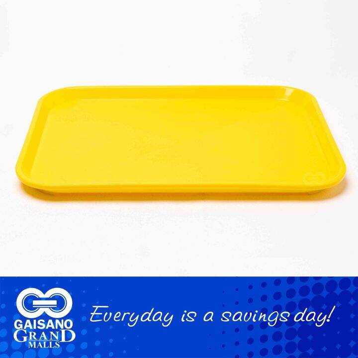 Plastic Serving Tray, Food Serving Tray in Yellow 515 Gaisano Grand