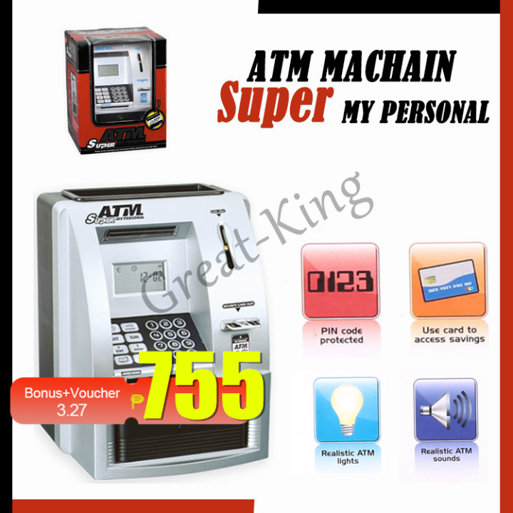 Kids Piggy Bank ATM MachineSaving Box ATM Electronic Piggy Banks Password  Lazada PH