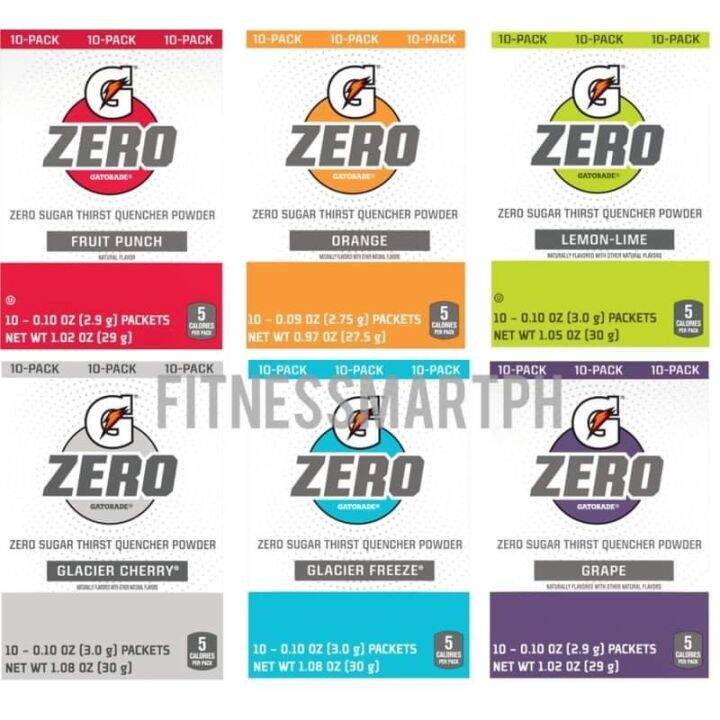 Gatorade G Zero Sugar Free Thirst Quencher Powder 0.10oz packets (10