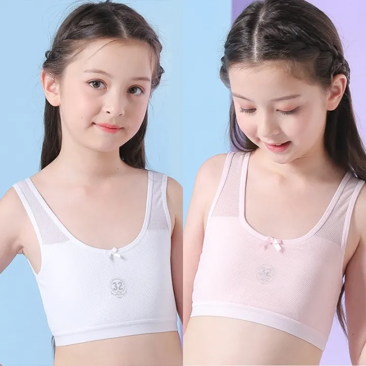 Cotton Soft Teenage Girls Underwear Bras / Sports Puberty Girl Bra ...