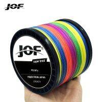 JOF 8 Strands 1000M 500M 300M 100% PE Braided Multifilament Fishing Line Japan Multicolour Fishing Weave Extreme Super Strong Fishing Lines