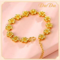 สร้อยข้อมือทองแท้ 18k ผู้หญิงฝ้าเกสรตัวผู้เครื่องประดับหมั้นสําหรับเจ้าสาว 99.9% ทองบริสุทธิ์ไม่จางหาย