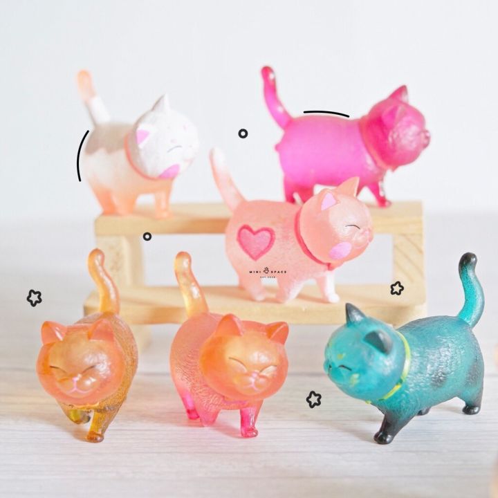 ms5460-โมเดลแมวไข่ชุดหลากสี-โมเดลแมวญี่ปุ่น-ซื้อเป็นชุดสุดคุ้ม