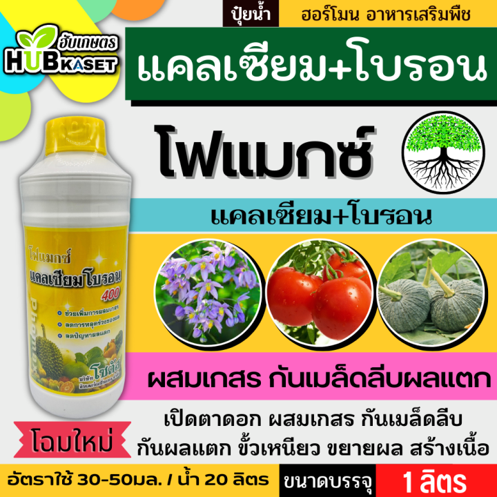 โฟแมกซ์-1ลิตร-แคลเซียมโบรอน-เพิ่มการผสมเกสร-ลดการหลุดร่วงของผล-ลดปัญหาผลแตก