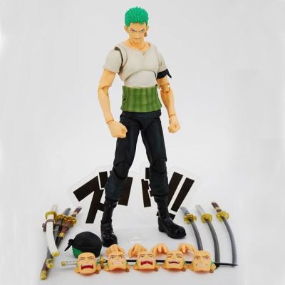 ZZOOI Anime One Piece Roronoa Zoro Past Blue Variable Articulated Boxed 18cm PVC Action Figure Collection Model Doll Toys