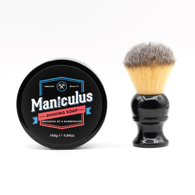 Maniculus Shaving soap &amp; brush (yellow) Bundle set2
