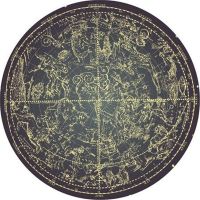 Round Carpet Conslation Astrolabe Printed Soft Carpets for Living Room Anti-slip Rug Chair Floor Mat for Home Decor Kids Room