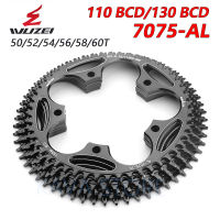 WUZEI Road Bike Chainwheel Folding 110130 BCD Round Narrow Wide Sprockets 5860T AL7075 Bicycle Chainring