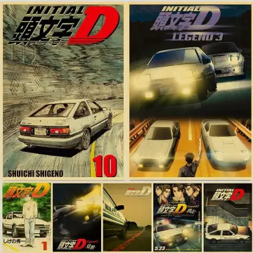 Initial D Anime Poster Japan Manga Kraft Paper Posters DIY Vintage