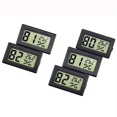 【COOL】 5 Pack Mini Digital Thermometer Hygrometer,เครื่องวัดความชื้นอุณหภูมิอิเล็กทรอนิกส์แบบดิจิตอลในร่ม LCD Display