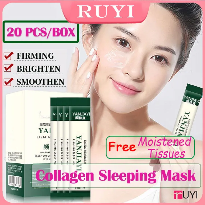 【20Pcs/Box】YANJIAYI Collagen Firming Sleeping Mask Face Hydrating