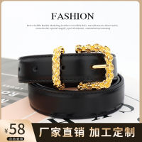 New Arrival Light Luxury Pin Buckle All-Match Leather Womens Trousers Belt High-End Summer Accessories Belt Womens Jeans Leather Belt