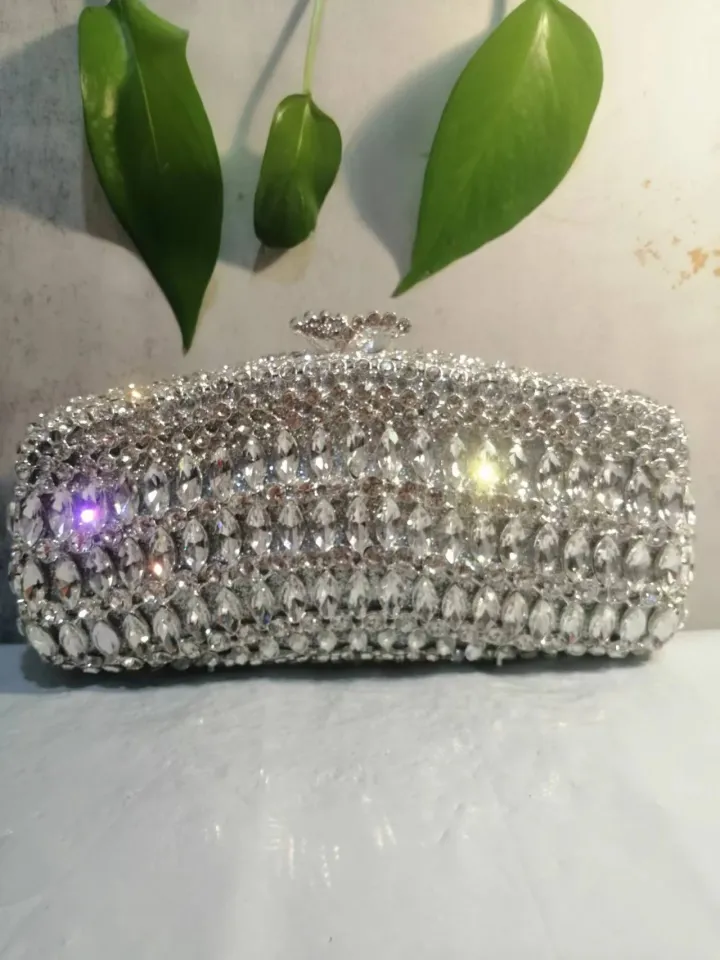 XIYUAN Women Black/Gold/Silver Crystal Evening Clutch Bags New