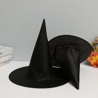 Novelty Black Witch Hat Halloween 2022 Fancy Dress Party Props Wizard Cap Decorative Costume Accessory Supplies Children Gift