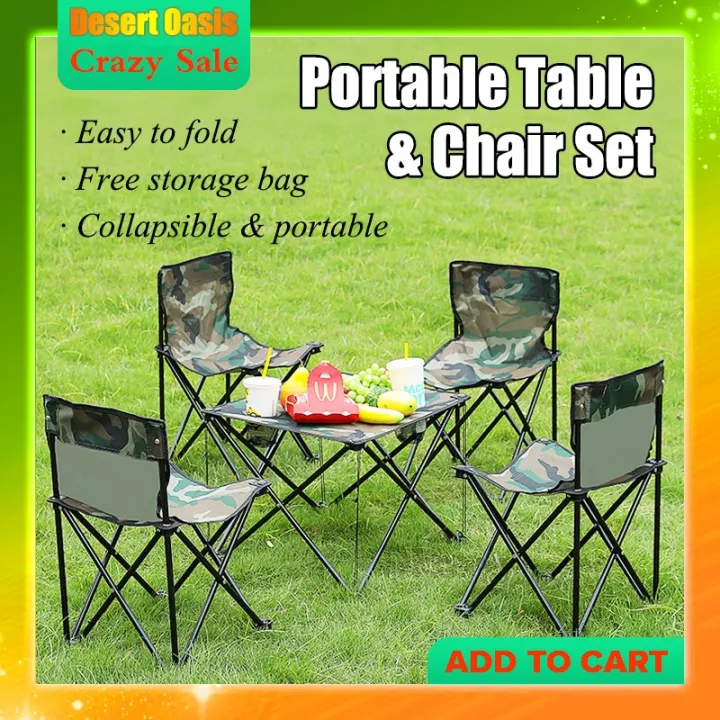 【Spot in Manila】Portable Outdoor tables & chairs Folding Table & Chair